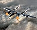 M F Winter Lockheed P-38 "Lightning" WWII Art Print OOP - 20" x 16"
