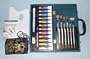 Paint Set with 12 Acrylic Paints and Brushes in Wood Box