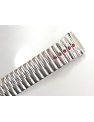 SPEIDEL 11-14MM EXTRA LONG SILVER TWIST O FLEX EXPANSION WATCH BAND STRAP W STONES