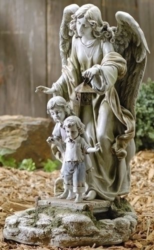 Solar Power Guardian Angel Statue On Sale