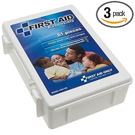 First Aid Only All-purpose First Aid Kit, 81-Piece Kit (Pack of 3) by First Aid Only