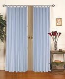 Review KingLinen  / Lexington Blue Drapery Panel w/ Tassels / Sheers