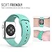 New Soft Silicone Sport Style Replacement Iwatch Strap Band for Apple Wrist Watch Series 1 Series 2 (Mint Green 42mm)