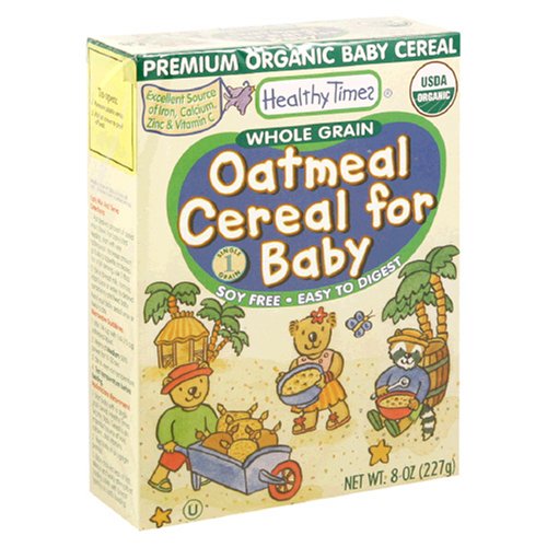 Healthy Times Premium Organic Baby Cereal, Wholegrain Oatmeal, 8-Ounce Boxes (Pack of 12) by Healthy Times