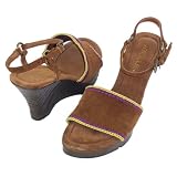 Aerosoles Lodge Ball Ladies Wedge Heel Sandals Size 9 M Brown by Aerosoles