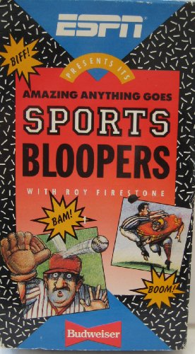 ESPN Presents - Amazing Anything Goes Sports Bloopers with Roy Firestone VHS Video Cassette Tape