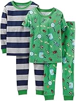 Carter's Big Boys' 4 Piece PJ Set (Toddler/Kid) - Bugs