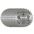 Hitachi 725212B10 7-1/4-Inch 24 Tooth ATB Ripping and Framing Saw Blade with 5/8-Inch and Diamond Knockout Arbor, 10 Pack