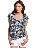 Lucky Brand Womens Gia Batik Printed Top
