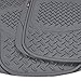 MotorTrend 100% Odorless Ridged Heavy Duty Rubber Floor Mats (Gray) - Semi Custom Fit