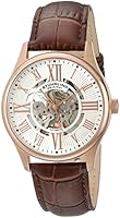 Stuhrling Original Classique Delphi Atrium Men's Automatic Watch with White Dial Analogue Display and Brown Leather Strap 747.04