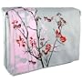 Pink Sparse Floral 15.4 inch Laptop Padded Compartment Shoulder Messenger Bag for K-Cliffs Lifestyle