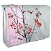 Pink Sparse Floral 15.4 inch Laptop Padded Compartment Shoulder Messenger Bag for K-Cliffs Lifestyle