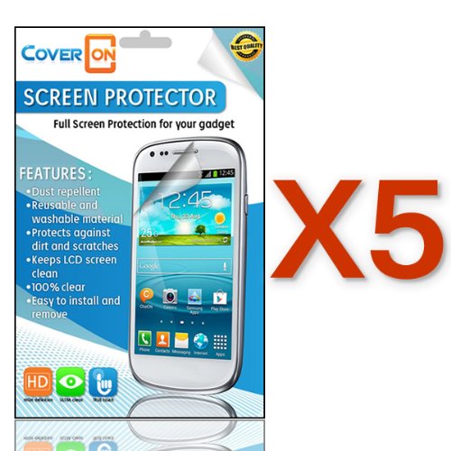 CoverON(TM) 5 PACK CLEAR LCD Screen Protector Shield for PANTECH P9090 DISCOVER [WCC1184]