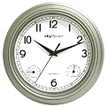 Wall Clock with Thermometer and Hygrometer - 9"