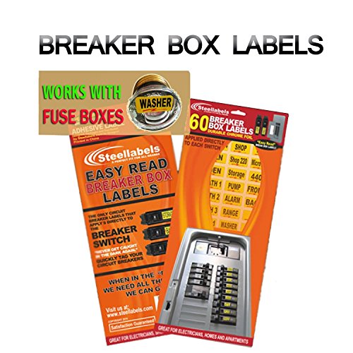 "Easy Read" Breaker Box Decals. Tough vinyl labels for Circuit Breakers, great for Home Owners, Apartment Complexes and Electricians. Place stickers directly on the breaker switch, makes identifying the right circuit easier. Best Quality at the Best
