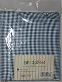 Lambs & Ivy Blue White Checked Fitted Crib Sheet