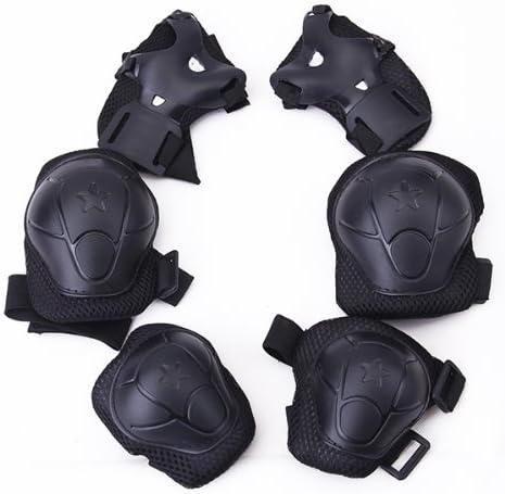 Eforstore 6 Pcs Children Kid Pad Cycling Knee Elbow Wrist Protective Gear Pads for Skateboarding Bikes Sports Support Set