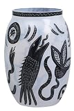Kosta Boda Caramba Vase, Black and White