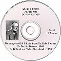 Dr. Bob Smith - Alcoholics Anonymous Speaker CD, His Last Talk
