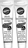 Black Frosting Cake Decorations - Two (2) Icing Colors - Black