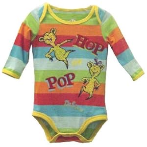 Dr. Seuss Hop On Pop Stripe Newborn Creeper