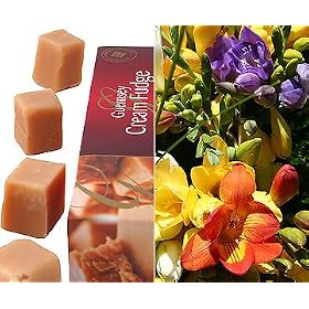 20 Long Stemmed Freesias with Guernsey Fudge