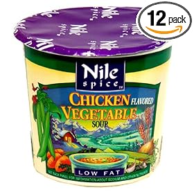 Nile Spice Chicken Flavored Vegetable Soup, Low Fat, 1-Ounce Cups (Pack of 12)