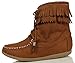 Soda Women's Tying Mukluk Faux Fur Suede Moccasin Ankle Boots