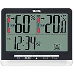 TANITA デジタル温湿度計 【温度・湿度の快適レベルを5段階でお知らせ/置き掛け両用タイプ】 ブラック TT-538-BK