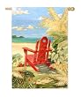 Shoreline View Silk Reflections Garden Size Flag