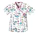 Cute Nursing Uniforms - Cherokee Cartoon Print Mock Wrap Scrub Top-Scribble Kitty, Medium