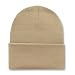 KHAKI TAN LONG BEANIE SKI CAP CAPS HAT HATS CUFFED