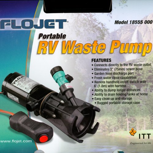 RV Macerator Pump Septic Tank Dump Pump Portable RV Waste Pump (Storage Case Included)