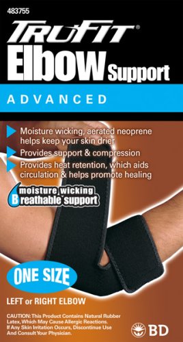 Tru-Fit Aerated Elbow Support, Black, One Size Fits All On Sale