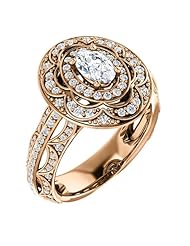 14K Rose Gold Oval Cut Diamond Ring -- LIFETIME WARRANTY