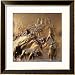 The Story of Cain and Abel: the Sacrifice, the Murder of Abel and God Banishing Cain Framed Art Poster Print by Lorenzo Ghiberti, 28x28