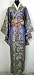 Shanghai Tone® Geisha Satin Kimono Robe Yukata Navy Blue One Size