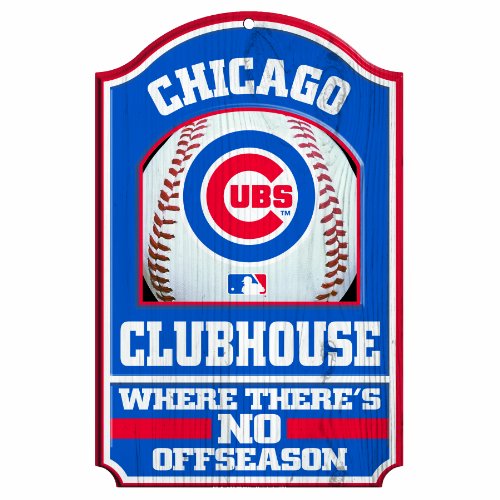 MLB Chicago Cubs 11-by-17 Wood Sign 