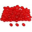 100 Red Flat Oval Czech Glass Beads Jewelry Beading 8mm