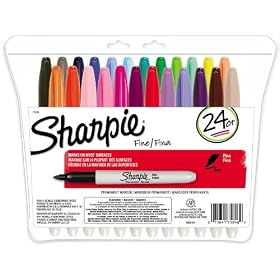 Sharpie Fine Point Permanent Markers, 24 Colored Markers (75846)
