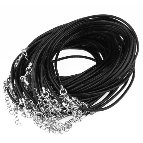 Produkt-Bild: 30X Leder Band Halsband Halskette Kette 2 mm+Verschluss