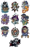 Pirate Tattoos - Set of 10 Larger Tats