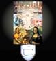 Da Vinci Art Montage Decorative Night Light