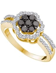 0.83CTW DIAMOND LADIES FLOWER RING