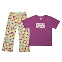 Baby Potential Artist 2-pc. Set - Grape Multicolor Square Pattern