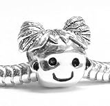 Sterling Silver HAPPY GIRL Charm BEAD for Pandora Chamilia Biagi Bracelet