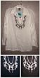 Mens Long Sleeve Lightweight Embroidered Gauze Shirt