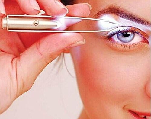 LED Lighted Tweezer Light Pluck Eyelash Eyebrow Hair Remover