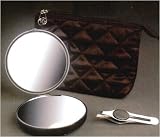 Lighted 10X/1X Compact with Tweezer and Pouch in Black